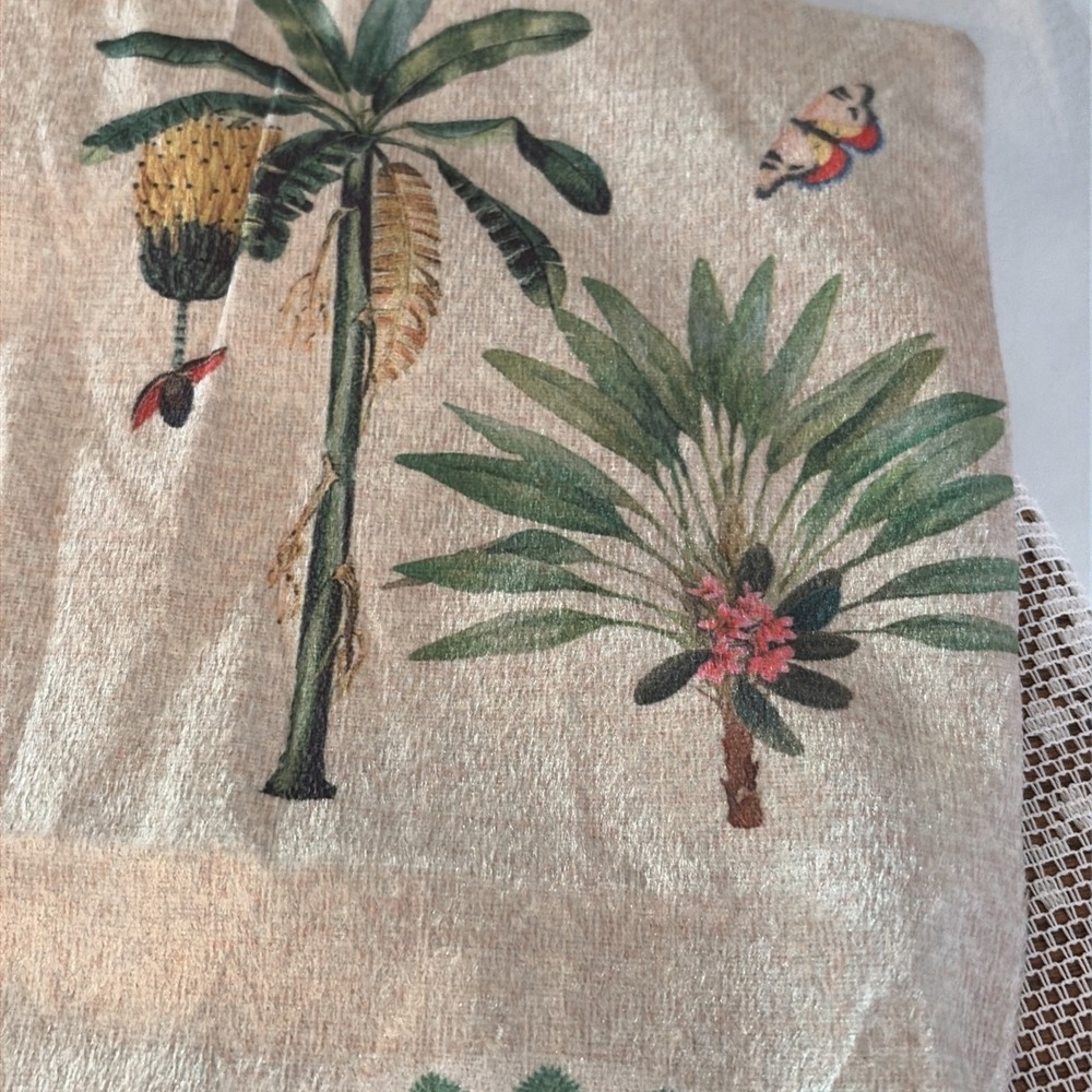 Krsnaa Mehta Tropical Palm Tree Crane Butterfly Botanical Chic Pillow Covers - Picture 15 of 16